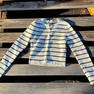 Forever 21 long sleeve shirt. Size: medium. Color: white with dark lines.